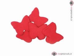 Tcm Fx pomalu padající konfety, motýlci 55x55mm, červené, 1kg