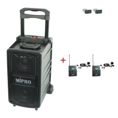 MIPRO MA-727 + 2× MU-53L – klopová kardioidní sada, černá