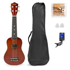 Max UKEY Set ukulele a příslušenství, hnědý