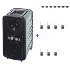 MIPRO MA-929 PLUS + 7× MU-55HNS – náhlavní všesměrová sada, tělová