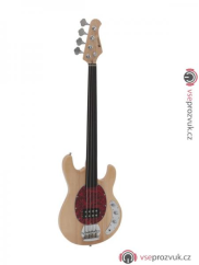 Dimavery MM-501, baskytara elektrická bezpražcová, přírodní