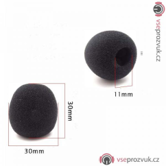 XGW Audio - pěnová ochrana mikrofonu proti větru 30x30mm D11mm