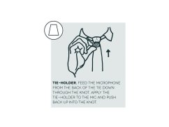 Hide-a-mic Tie-holder, White