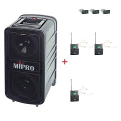 MIPRO MA-929 PLUS + 3× MU-55HNS – náhlavní všesměrová sada, tělová