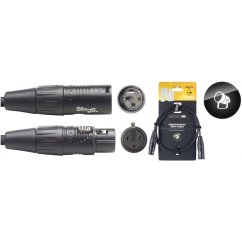 Stagg NDX1R-3, DMX kabel, 3pin XLR, 110 Ohm, délka 1m