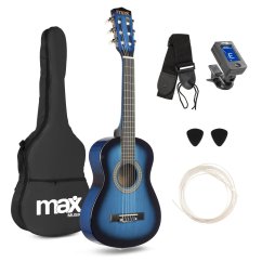 Max SoloArt Junior 1/4 Classic guitar pack blue