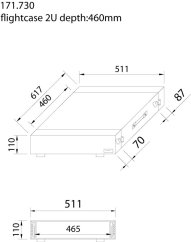 Power Dynamics F2U 19" Flightcase 2U