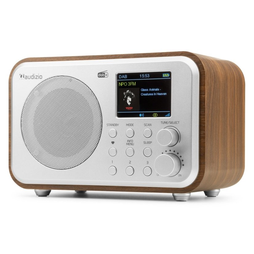 Audizio Milan přenosné rádio FM/DAB+ s baterií, stříbrné