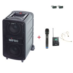 MIPRO MA-828 PLUS + ACT-32H + MU-506HS – ruční a náhlavní sada, tělová