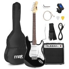 Max GigKit Set elektrické kytary se zesilovačem, černý