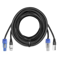 BeamZ Professional CX06-15 Light Combi Cable Powerconnector B - XLR M / Powerconnector A - XLR F 15M