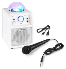 Vonyx SBS50W BT karaoke reproduktor LED Ball bílý