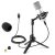 Vonyx CM300S Studiový USB mikrofon, titanium