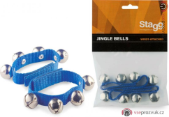 Stagg SWRB4 S/BL řemínek úzký s 4 rolničkami, pár