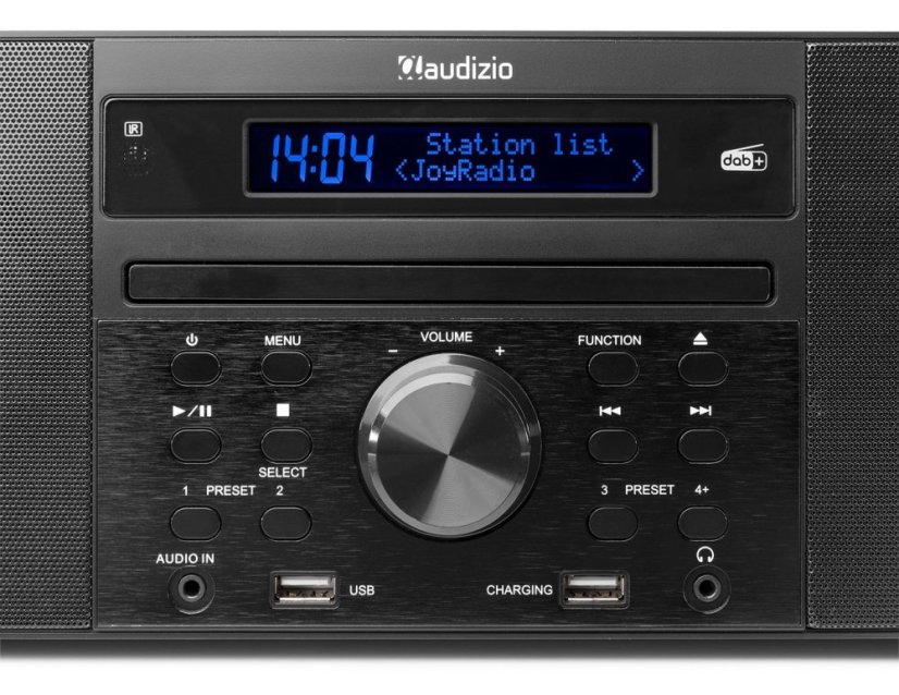 Audizio Prato mikrosystém s FM/DAB+, CD, USB a Bluetooth, černý