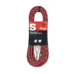 Stagg SGC6VT RD, kabel JACK/JACK, 6 m