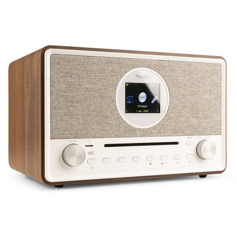 Audizio Internetové rádio Lucca s DAB+ a CD přehrávačem, Barva Wood