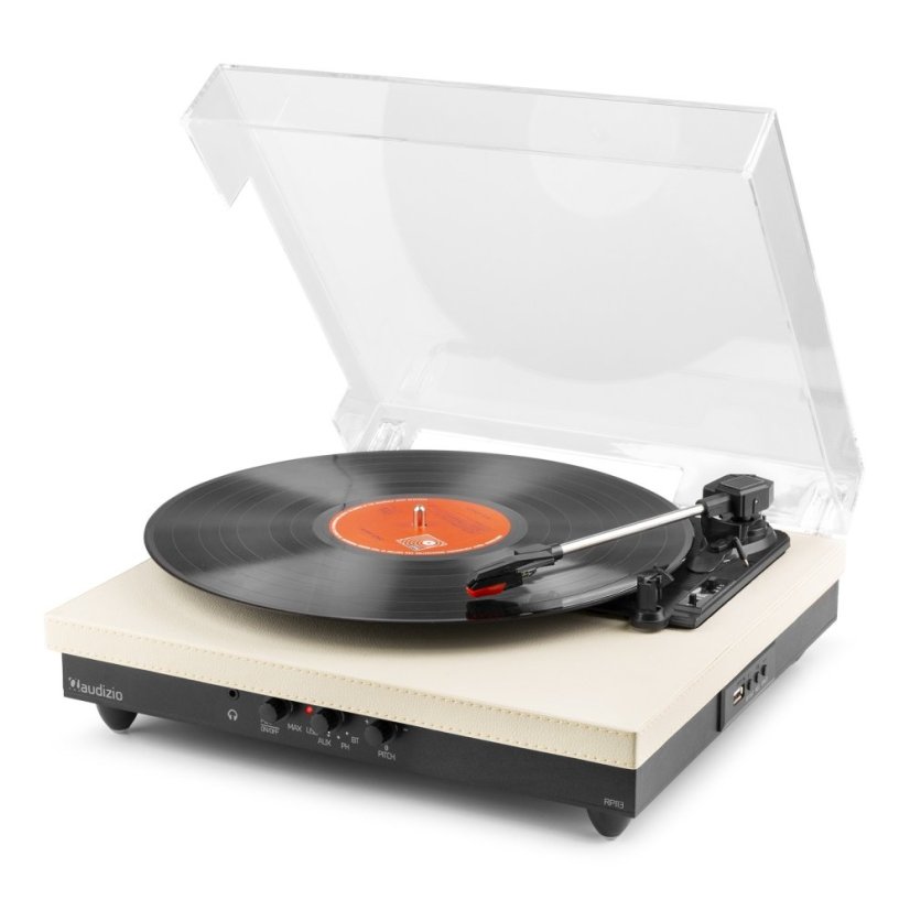 Audizio RP113C Gramofon s BT in/out, krémový