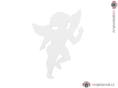 Silueta anděla, bílá, 60cm