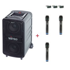 MIPRO MA-828 PLUS + 3× ACT-32H – sada s 3 ručními mikrofony