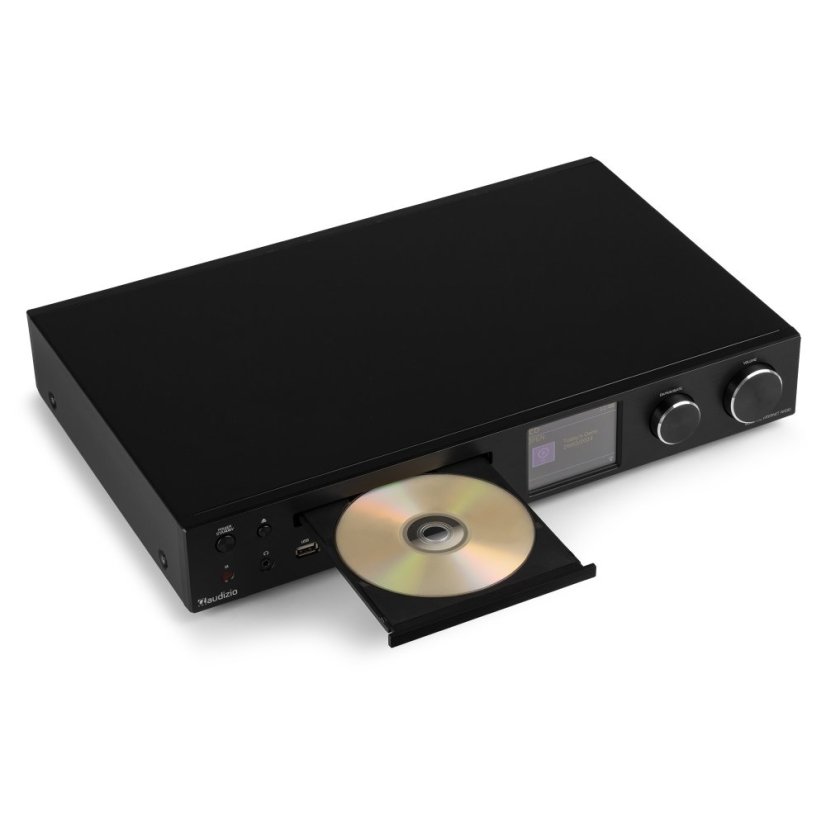 Audizio Bolzano Internet receiver with amplifier, DAB+ and CD player black