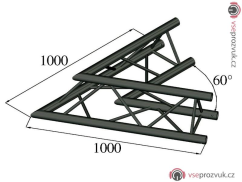 Trilock S-PAC 20 2-koncový rohový díl, 60, černý