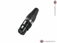 Hicon XLR plug 3pin HI-X3CF-BLK
