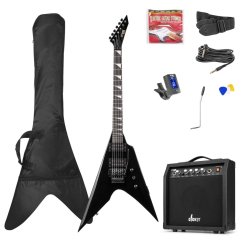 Max GigKit Electric Guitar Pack Rock Style Black