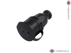 Elektrická zásuvka, černá guma