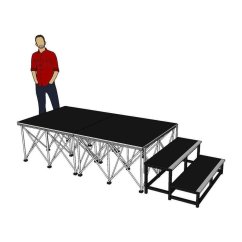 Power Dynamics Spider Deck750 — mobilní pódium se schody (200 × 100 × 60 cm)
