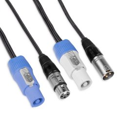 BeamZ Professional CX06-5 Light Combi Cable Powerconnector B - XLR M / Powerconnector A - XLR F 5M