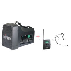 MIPRO MA-200 + MU-506H – náhlavní kardioidní sada, černá