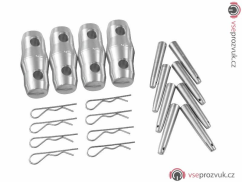 Quadlock montážní sada pro E konstrukce, 4x spojka, 8x kolík, 8x závlačka