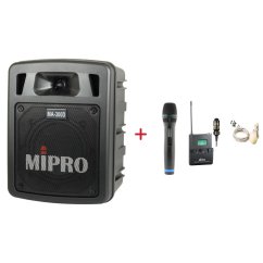 MIPRO MA-300D + ACT-32H + MU-53LS – ruční a klopová sada, tělová