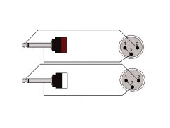 ProCab CLA708/1.5 - 2x XLR M - 2x Jack 6.3 - 1.5m