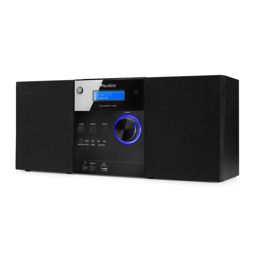 Audizio Metz HiFi mikrosystém s FM/DAB+, černý