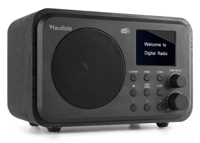 Audizio Milan přenosné rádio FM/DAB+ s baterií, černé