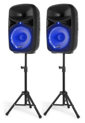 Vonyx VPS102A Plug & Play 600W Speaker SET With Stands