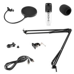 Vonyx CMS320BW Studiová mikrofonní sada USB bílá s echem