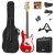 Max GigKit Bass Guitar Pack Red