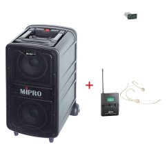 MIPRO MA-828 PLUS + MU-55HNS – náhlavní všesměrová sada, tělová