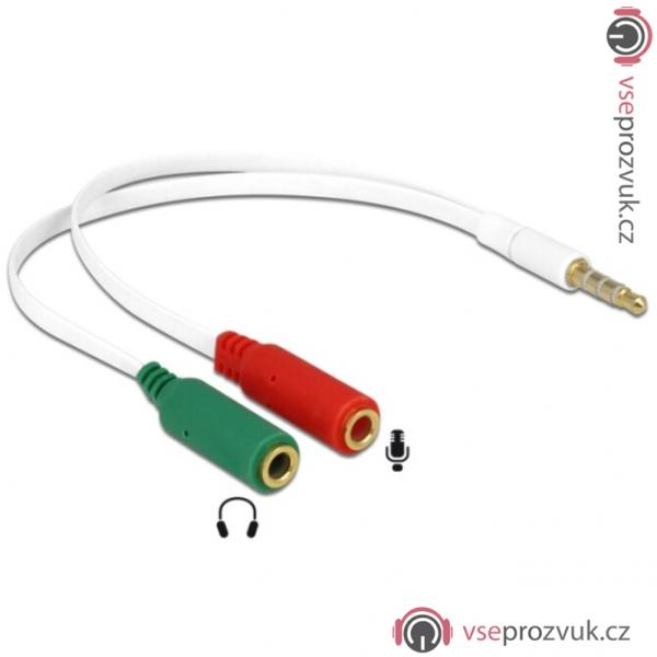 Adaptér na rozdělní zvuku do sluchátek a mikrofonu