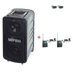 MIPRO MA-929 PLUS + 2× MU-53L – klopová kardioidní sada, černá