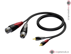 ProCab CLA701/1.5 - 2x XLR M - 2x RCA - 1.5m