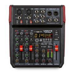 Vonyx VM-KG06 Music Mixer 6-kanálový BT/DSP/USB Record