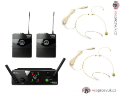 AKG WMS 40 DUAL + PW mic. dva náhlavní mikrofony