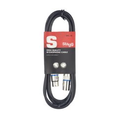 Stagg SMC1 BL, kabel mikrofonní XLR/XLR, 1m