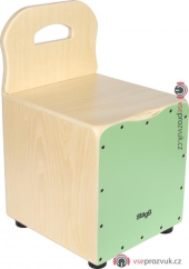 Stagg CAJ-KID GR, dětský cajon zelený se zádovou opěrkou