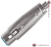 PROEL AT520, profesionální redukce XLR3 samice na Cinch samice