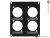 CAYMON CASY203/B - panel 4x otvor